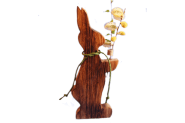 Deko-Hase "stehend" mit Blumenhalter